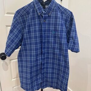 Ariat Men's Blue Checkered Button Down Shirt
